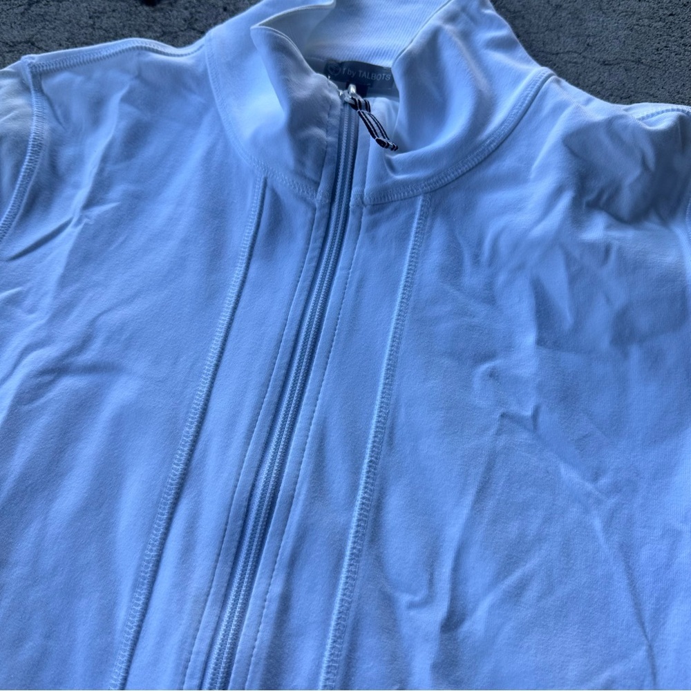 Talbots White Full Zip Track Jacket - image 4